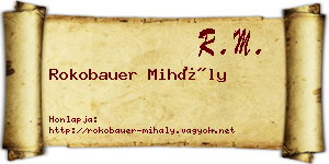 Rokobauer Mihály névjegykártya