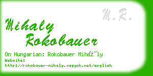 mihaly rokobauer business card